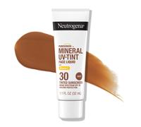Neutrogena Purescreen+ Tinted Sunscreen for Face with SPF 30, Broad Spectrum Mineral Sunscreen with Zinc Oxide and Vitamin E, Water Resistant, Fragrance Free, Deep, 50 ml