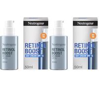 Neutrogena Retinol Boost Day Face Cream with SPF 15 (1x 50ml), Multi-Benefit Retinol Moisturiser to Reduce Fine Lines and Smooth Texture, Lightweight SPF Day Cream (Pack of 2)