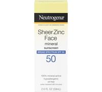 Neutrogena Sheer Zinc Face Dry-Touch Sunscreen Broad Spectrum SPF 50, 2 Fl. Oz.
