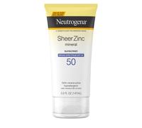 Neutrogena Sheer Zinc Oxide Dry-Touch Sunscreen Lotion with Broad Spectrum SPF 50 Water-Resistant Hypoallergenic & Non-Greasy Mineral Sunscreen