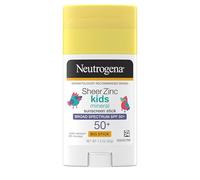 Neutrogena Sheer Zinc Oxide Kids Mineral Sunscreen Stick, Broad Spectrum SPF 50+ & UVA/UVB Protection & Water Resistant with Residue-Free, No-Mess Application, Oil- & Paraben-Free, oz