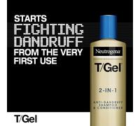 Neutrogena T/Gel 2 in 1 Anti-Dandruff Shampoo and Conditioner 250ml (Pack of 2)