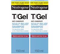 Neutrogena T/Gel Scalp Relief Anti-Dandruff Shampoo (150ml) With 3% Salicylic Acid, Suitable for Those Prone to Scalp Psoriasis and Seborrhoeic Dermatitis (Pack of 2)