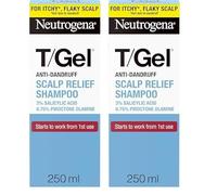 Neutrogena T/Gel® Scalp Relief Anti-Dandruff Shampoo (1x250ml) With 3% Salicylic Acid, Clinically Proven Formula Fights Dandruff from First Wash (Pack of 2)