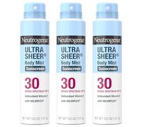 Neutrogena Ultra Sheer Body Mist Sunscreen Spray Broad Spectrum SPF 30, Lightweight, Non-Greasy & Water Resistant, Oil-Free & Non-Comedogenic, Oxybenzone-Free UVA/UVB Sunscreen Mist, 5 oz