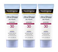 Neutrogena Ultra Sheer Dry-Touch Sunscreen Lotion, Broad Spectrum SPF 30, 3 pack
