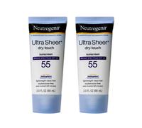 Neutrogena Ultra Sheer Dry-Touch Water Resistant and Non-Greasy Sunscreen Lotion with Broad Spectrum SPF 55 3 fl. oz (Pack of 2)