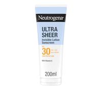 Neutrogena Ultra Sheer Invisible Hydrating Lotion Sunscreen SPF30 (1x 200ml) Non-Greasy, Fast Absorbing Moisturising Sunscreen, Very Water & Sweat Resistant, UV Protection, Suitable for All Skin Types