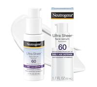 Neutrogena Ultra Sheer Moisturizing Face Serum with Vitamin E & SPF 60+, All Day Facial Sunscreen Serum with Broad Spectrum UVA/UVB Protection, Fragrance-Free, Oxybenzone-Free, 1.7 oz