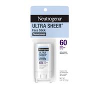 Neutrogena Ultra Sheer SPF 60 Face Sunscreen Stick Water Resistant Facial Stick with Broad Spectrum SPF 60 Protection for Sensitive Skin Mini T
