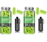 Neutron Soft Foam Ear Plugs with Travel Case - Noise Cancelling 38dB SNR - Earplugs for Sleeping, Travel, Concerts, Studying, Work, Loud Noise, Snoring - 60 Pairs - Green (Pack of 2)