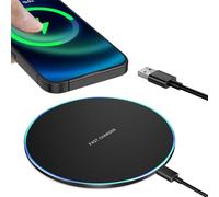 NEUTYPECHIC Induction Charger, 15W for Charger with Breathing Light, Fast Wireless Charger, Wireless Charger with Induction Compatible with iPhone/Airpods