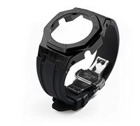 Neuupesen G2100 Modification Kit 5th Generation Stainless Steel Watch Case Metal Watchband for Gshock GA-2100/GA-2110 Watch Accessary Replacement (AP-GA2100, Full black set)