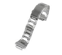 Neuupesen GM-2100 Mod Kit Quick Release Bracelet 316L Stainless Steel Strap Solid Metal Watchband for GBM-2100 GM-5600 Watch Part Replacement, Silver metal strap, GM-2100/GBM-2100/GM-5600