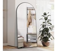 NEUWEABY Arched Floor Mirror 165x60 cm Arch Full Length Mirror with Stand Large Wall Full Body Standing Hanging or Leaning Against Wall for Bedroom Entry, Living Room