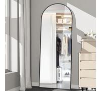 NEUWEABY Arched Full Length Mirror 162x53cm Arch Floor Mirror with Stand Large Wall Mirror Black Full Body Mirror Standing Hanging or Leaning Against Wall for Bedroom Entry, Bedroom, Living Room