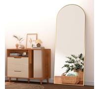 NEUWEABY Full Length Mirror 162x53cm Arch Floor Mirror with Stand Arched Full Body Gold Standing Hanging or Leaning Against Wall for Bedroom Entry, Living Room