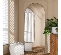 NEUWEABY Full Length Mirror, 180x62cm Arch Mirror Floor Mirror with Stand Wall Mirror Black Arched Full Body Mirrors Standing Hanging or Leaning Against Wall Bedroom Mirror for Entry, Living Room