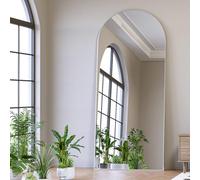 NEUWEABY Full Length Mirror, 180x62cm Arch Mirror Floor Mirror with Stand Wall Mirror Silver Arched Full Body Mirrors Standing Hanging or Leaning Against Wall Bedroom Mirror for Entry, Living Room