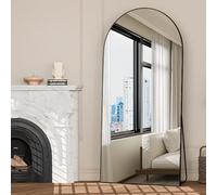 NEUWEABY Full Length Mirror 180x80cm Arched Mirror Full Body Black Standing Arch Floor with Stand Hanging or Leaning Against Wall for Bedroom Entry, Living Room