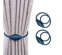NeuWook Magnetic Curtain Tiebacks, 2 Pack Rope Holdbacks Decorative Curtain Weaving Holder Buckles For Home Office Indoor & Outdoor (Royal blue)