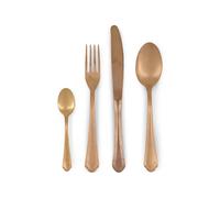 Neva Home ribbed edge 24 pieces tableware - Brown One Size