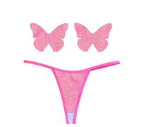 Neva Nude Naughty Knix G String with Matching Nipztix Pasties - pink - One Size