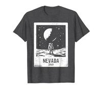 Nevada 1969 Astronaut Moon Landing Area 51 Distressed T-Shirt, Men, Dark Heather Grey, Medium