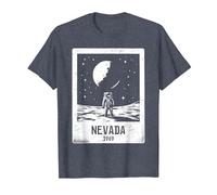 Nevada 1969 Astronaut Moon Landing Area 51 Distressed T-Shirt, Men, Heather Blue, 3X-Large