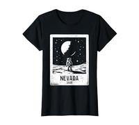 Nevada 1969 Astronaut Moon Landing Area 51 Distressed T-Shirt, Women, Black, Medium