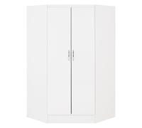 Seconique Nevada 2 Door Corner Wardrobe - White Gloss, White
