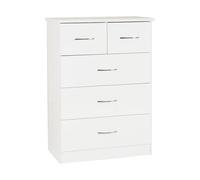 NEVADA 3+2 DRAWER CHEST - WHITE GLOSS - SECONIQUE | TJ Hughes