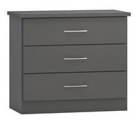 Nevada 3 Drawer Chest Seconique Dark Grey One Size