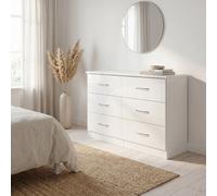 Seconique Nevada 6 Drawer Chest White Gloss