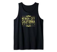 Nevada City, California - Gold Rush Mining Town Coordinates Tank Top