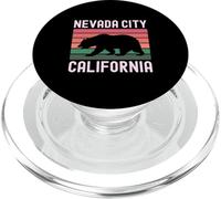 Nevada City California Retro Bear Vintage Historic Sierra PopSockets PopGrip for MagSafe