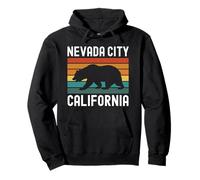 Nevada City California Retro Bear Vintage Historic Sierra Pullover Hoodie