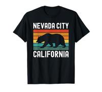 Nevada City California Retro Bear Vintage Historic Sierra T-Shirt
