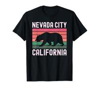 Nevada City California Retro Bear Vintage Historic Sierra T-Shirt