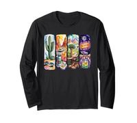 Nevada Desert Road Trip Adventure Watercolor Long Sleeve T-Shirt