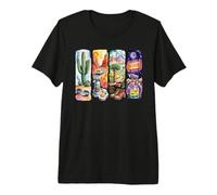 Nevada Desert Road Trip Adventure Watercolor Premium T-Shirt