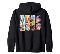Nevada Desert Road Trip Adventure Watercolor Zip Hoodie
