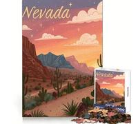 Nevada Desert Sunset 1000 Pieces Puzzles for Adults Mind Exercise Toy Peaceful Time Design Assembly Creative Gift (50x75cm)