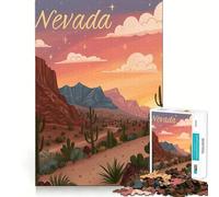 Nevada Desert Sunset 1000 Pieces Puzzles for Adults Mind Exercise Toy Peaceful Time Design Assembly Creative Gift (50x75cm)