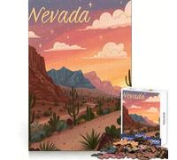 Nevada Desert Sunset for Adults 1000 Piece Jigsaw Puzzle Think Smart Toy Leisure Time Accurate Cut Art Collectible (38x26cm)