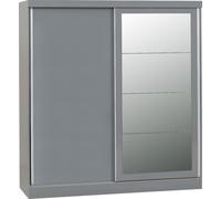 Seconique Nevada 2 Door Grey Sliding Wardrobe - Wilko