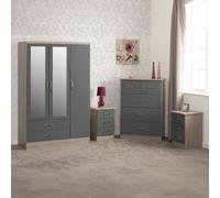 Zenith 3 Door 2 Drawer Wardrobe Bedroom Set White