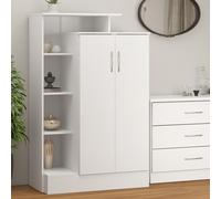 Nevada White Gloss Bedroom Furniture Range Wardrobe Chest Drawers Bedside