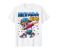 Nevada King Dabbing Cool Nevada State Flag for Kids T-Shirt
