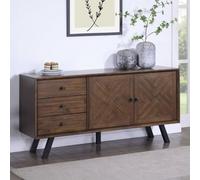 Nevada Large Sideboard - 164cm - 2 Door - Parquet Style Wood